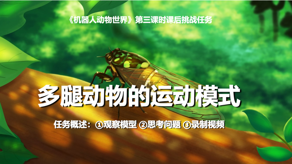 多腿动物的运动模式