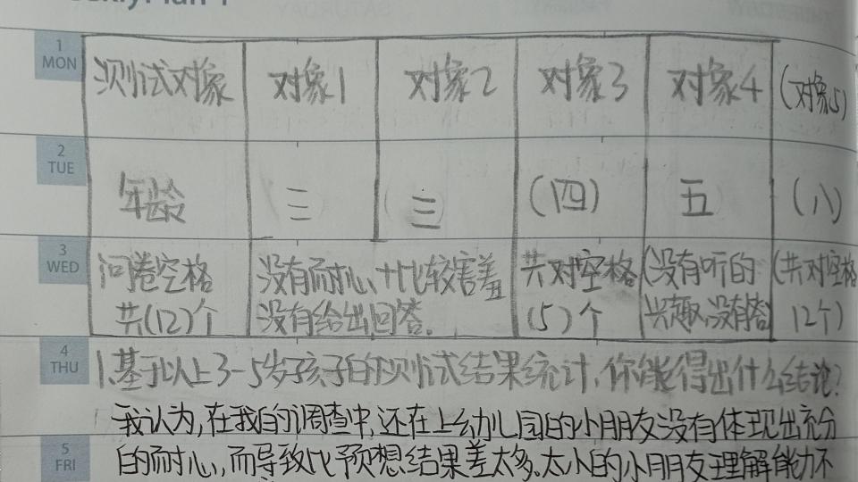 《心智理论测试问卷调查》