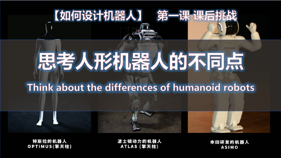 人型机器人的不同特点(贺赞丞)