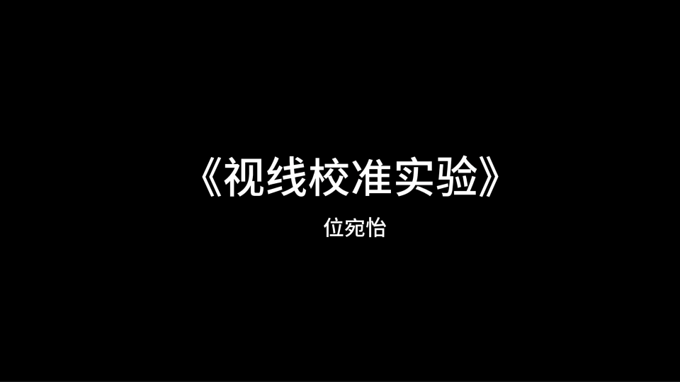 视线校准实验——位宛怡