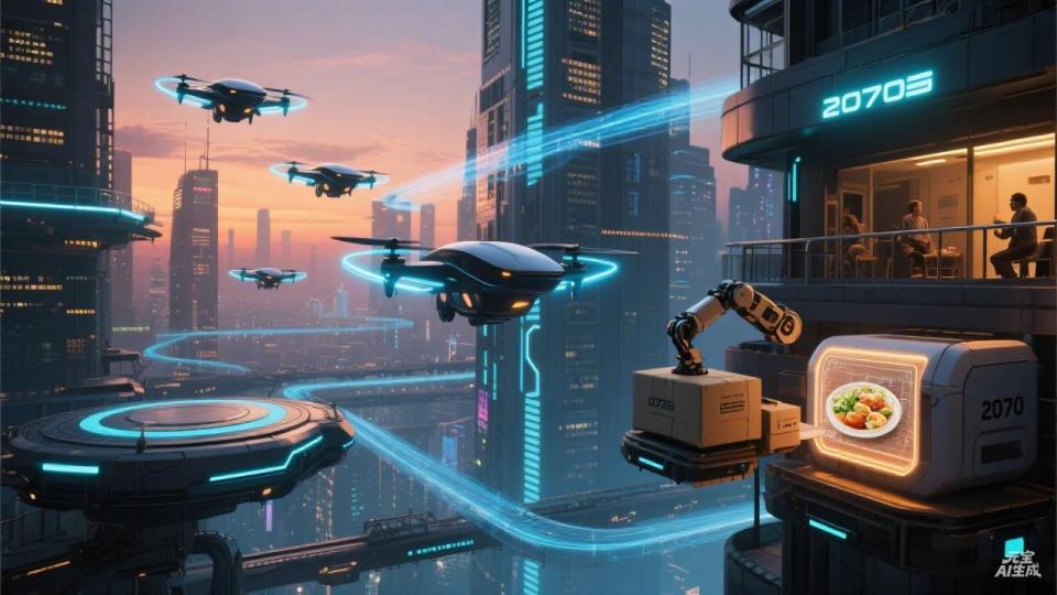 未来外卖无人机