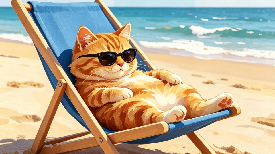 橘猫晒太阳