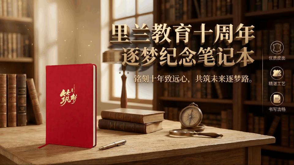 里兰教育十周年逐梦纪念笔记本